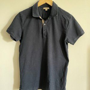 Burberry short sleeve polo shirt, dark blue, size small
